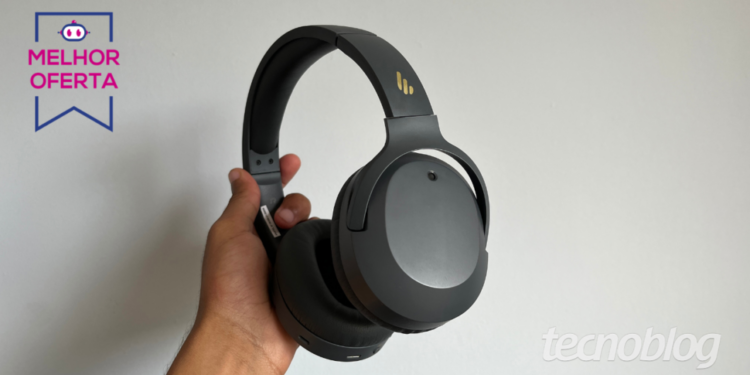 Edifier W820NB com ANC tem R$ 100 OFF em oferta parcelável em até 6x na Amazon