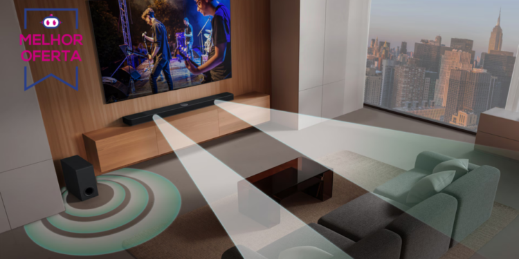 Soundbar LG S40T com subwoofer tem 30% OFF em até 12x de R$ 81,62 na Amazon